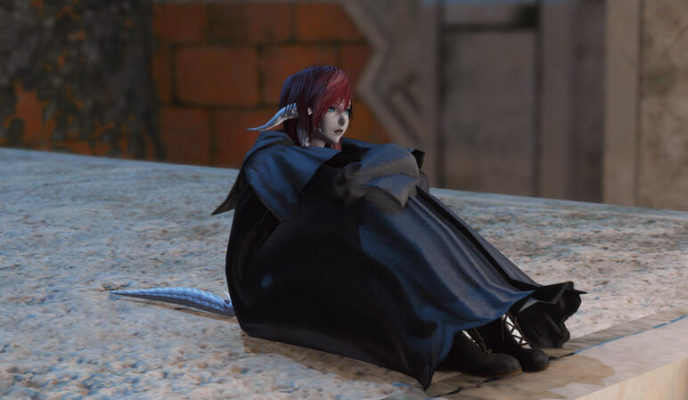 After the world has been saved she finds herself spending time in the past and enjoying the sights of Elpis.