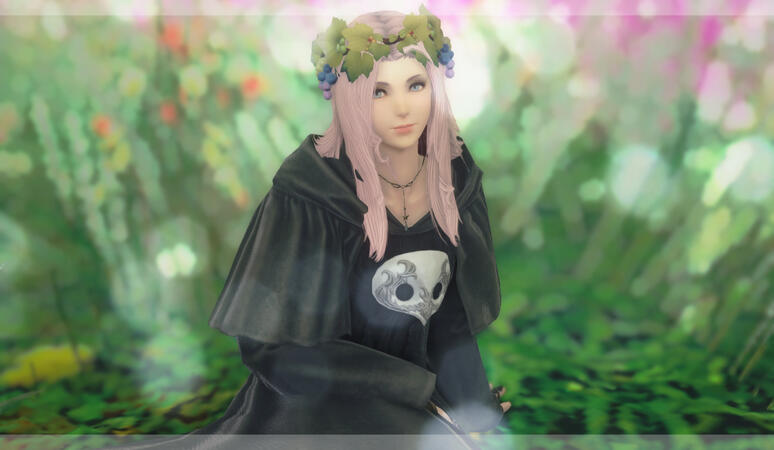 You can often find Persephone near the flowers, which is always her favorite place to be.